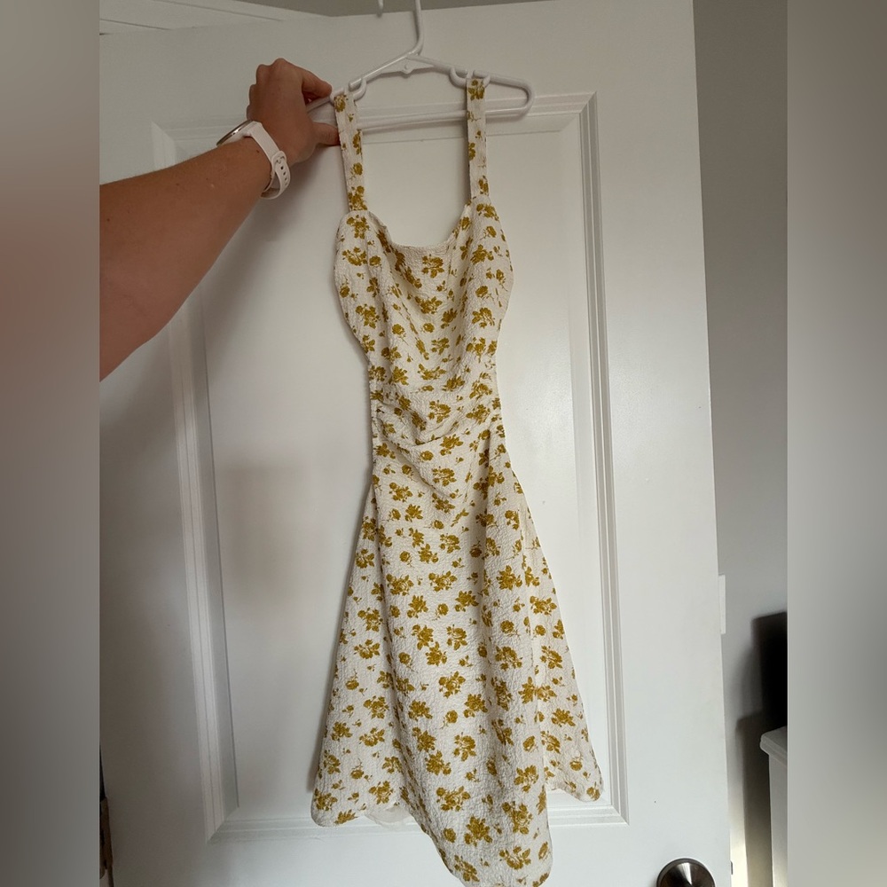 Sabo Skirt Yellow Floral Mini Dress